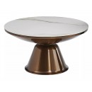 Комплект SIGNAL VERA (2 стола журнальных) белый/медный 75/41, 50/49